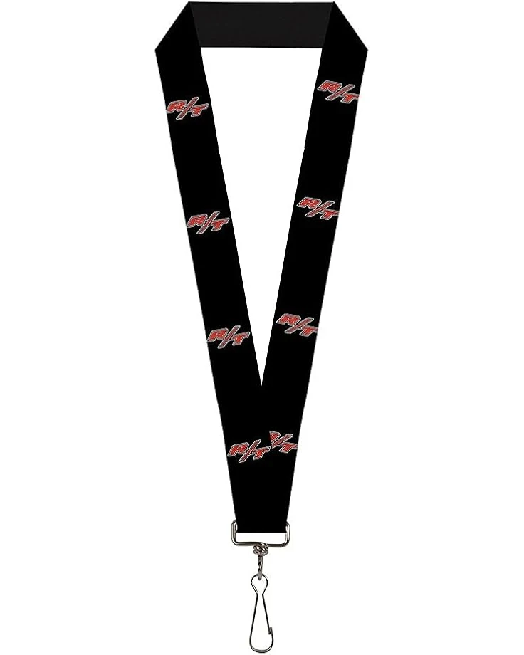 Buckle-Down Unisex-Adult's Lanyard-1.0"-Dodge Challenger R/t Emblem Repeat Black/wh, Multicolor, One-Size