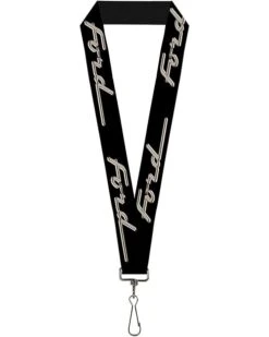 Buckle-Down Lanyard-1.0"-Ford F-100 Script Black/tan-Gray