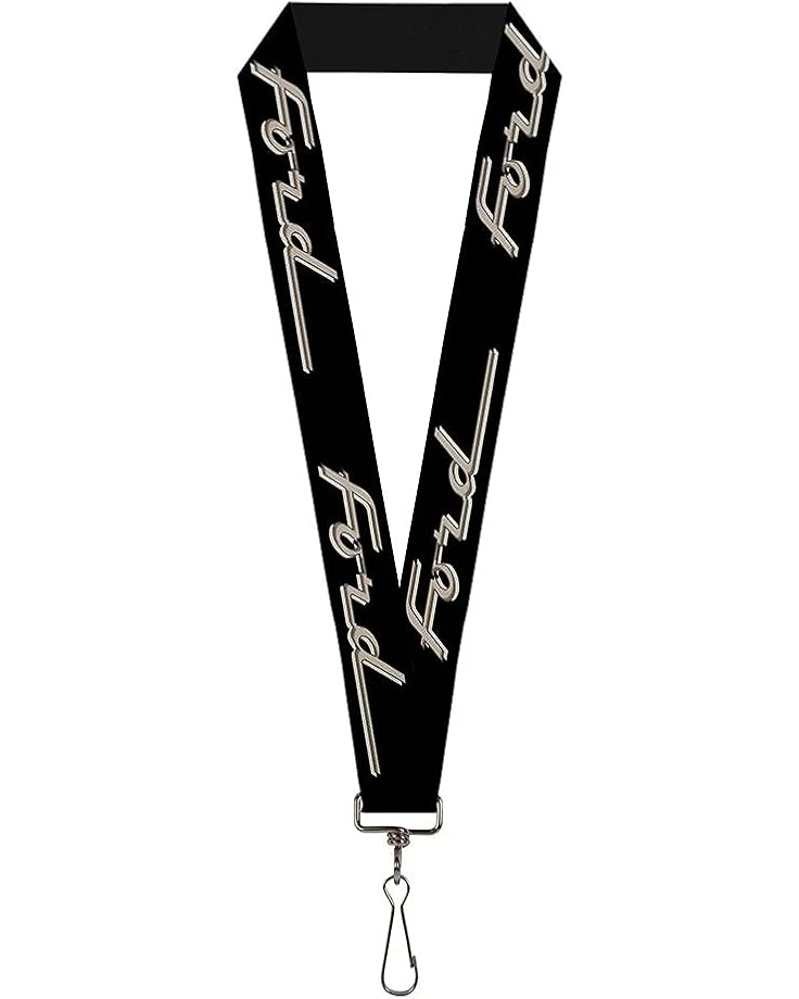 Buckle-Down Lanyard-1.0"-Ford F-100 Script Black/tan-Gray