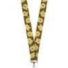Buckle-Down Unisex Adults Lanyard - 1.0 Winnie The Pooh Expressions/Honeycomb Black/ Key Chain, Multicolor, One Size US