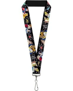 Buckle-Down Unisex Adults Lanyard - 1.0 Disney Princesses & Prince's Dancing Key Chain, Multicolor, One Size US