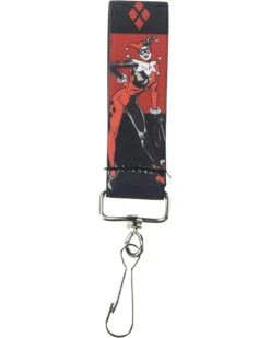 Buckle-Down Joker Dc Comics Supervillain Harley Quinn Stripes Key Fob
