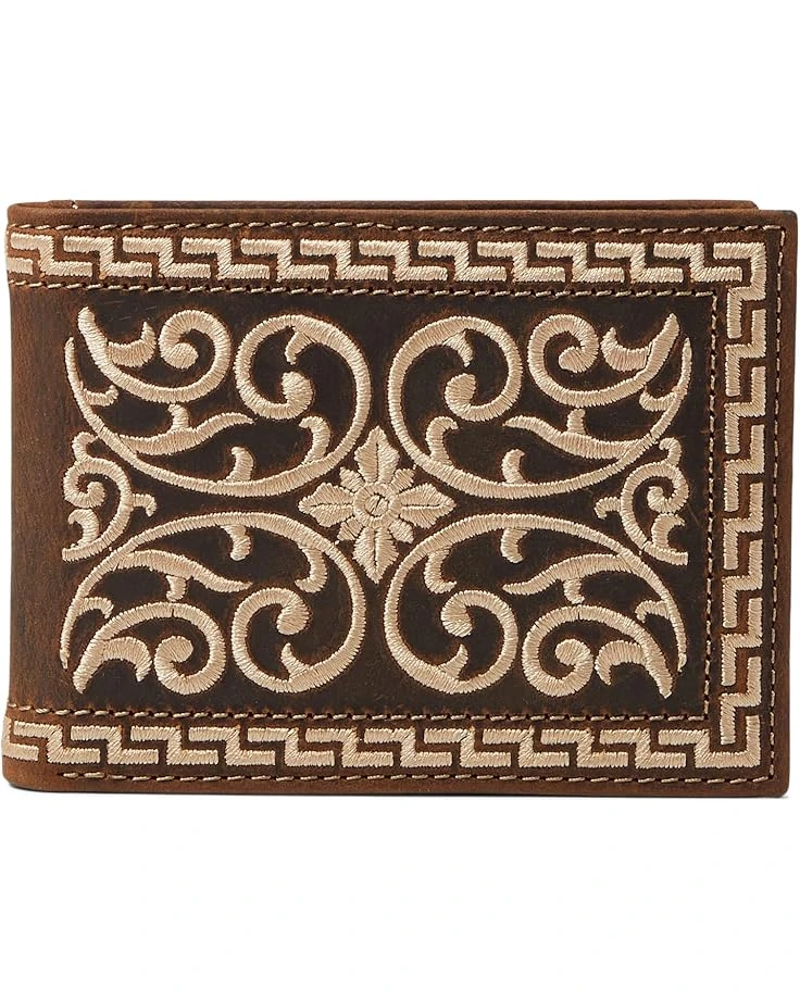 M&F Western Nocona Bifold Wallet Cream Embroidery