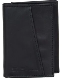 Ben Sherman Men's Manchester Slim Bifold Full-Grain Leather RFID Minimalist Gift Box Wallet